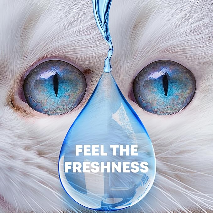 Cat & Dog Eye Wash Drops & Tear Stain Remover, Cleaner | Eye Infection Treatment Helps Prevent Pink Eye, Relief Allergies Symptoms, Runny, Dry Eyes - Safe for Small Animals (Eye Drops)
