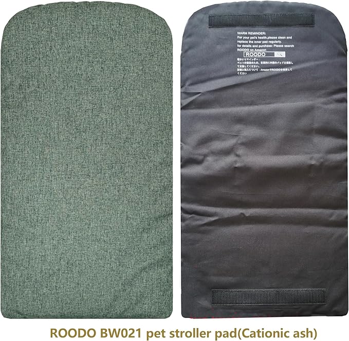 ROODO Pet Stroller Inner Pad for Exclusive Use,Original,Replaceable,Easy to Clean,Set of 3 pc(Cationic ash)