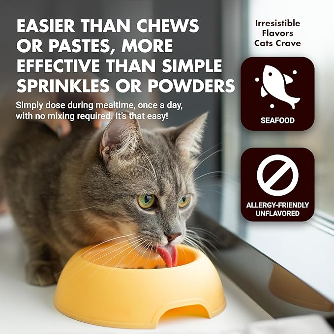 Immune Support for Cats – Daily Formula with Inulin, Beta-Glucan, Vitamin E, Omega-3s, Fermented Yeast & More! - Made for Picky Eaters