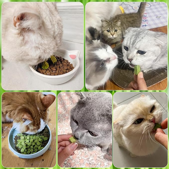 HavenJanny 120g Freezed Drying Cat Grass Treats for Cats, Cat Grass Teething Stick Snacks for Cats Hairball Removal and Teeth Cleaning