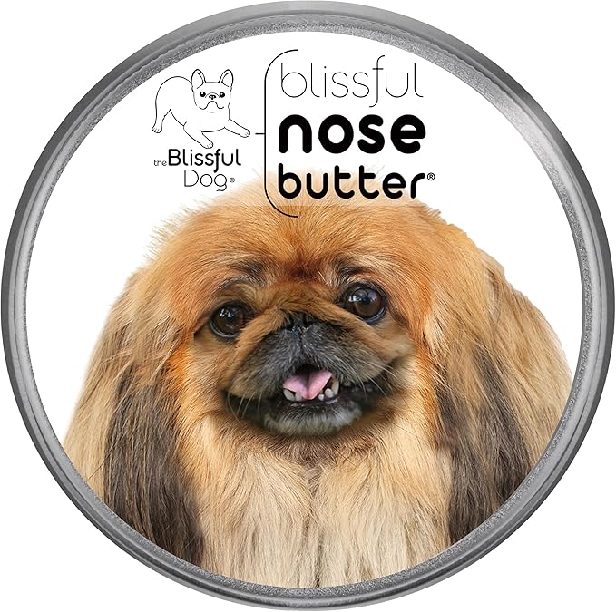 The Blissful Dog Pekingese Nose Butter for Dry, Cracked Skin, Lick-Safe Dog Nose Balm with Moisturizing Shea Butter, Almond, Olive, and Essential Oils, Pet Supplies, Uncented, 8 oz.