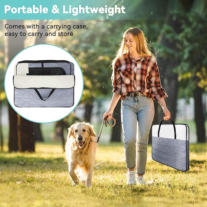 Dog Playpen, Portable Pet Play Pen Foldable Carrying Case, Puppy Pens Outsid for Small Cat Indoor/Outdoor, Removable Mesh Shade Cover