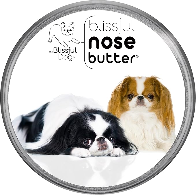 The Blissful Dog Japanese Chin Nose Butter for Dry, Cracked Skin, Lick-Safe Dog Nose Balm with Moisturizing Shea Butter, Almond, Olive, and Essential Oils, Pet Supplies, Uncented, 4 oz.