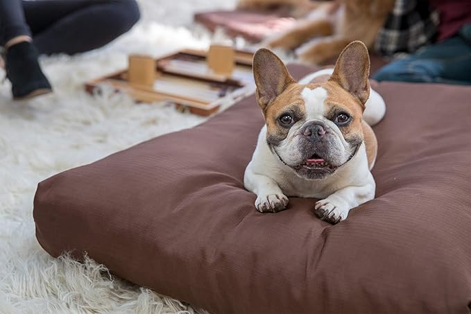 K9 Ballistics Tough Rectangle Pillow XL Extra Large Dog Bed - Removable Cover, Washable, Durable & Water Resistant Dog Bed Made for Big Dogs 54"x38", Obsidian Black