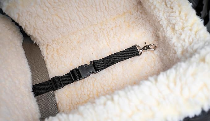 Snoozer Dog Car Seat: Lookout I Dog Booster Car Seat for Dogs Small 5-15 lbs, Size: Small, Fabric: Stone Diamond, Pet Booster to Alleviate Motion Sickness for Dogs, Removable Machine Washable Cover