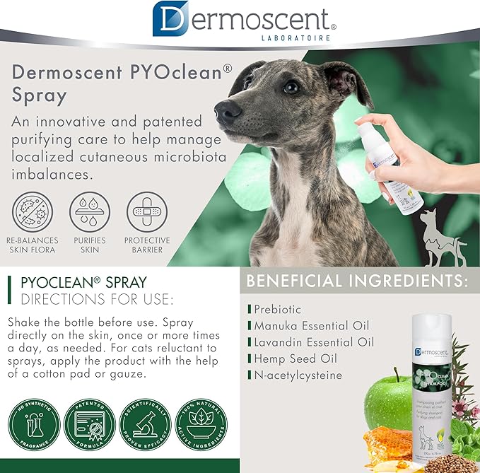 Dermoscent PYOclean® Spray for Dogs & Cats 50 ml (1.66 fl. oz.)