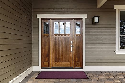 WaterHog Diamond | Commercial-Grade Entrance Mat with Rubber Border – Indoor/Outdoor, Quick Drying, Stain Resistant Door Mat (Grey, 6' x 8')