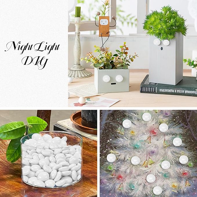 10LB White Flat Glass Marbles for Vases, Gemstone Beads Vase Filler Decorative Glass Pebbles for Fish Tank, DIY Crafts, Aquarium Decor Rocks