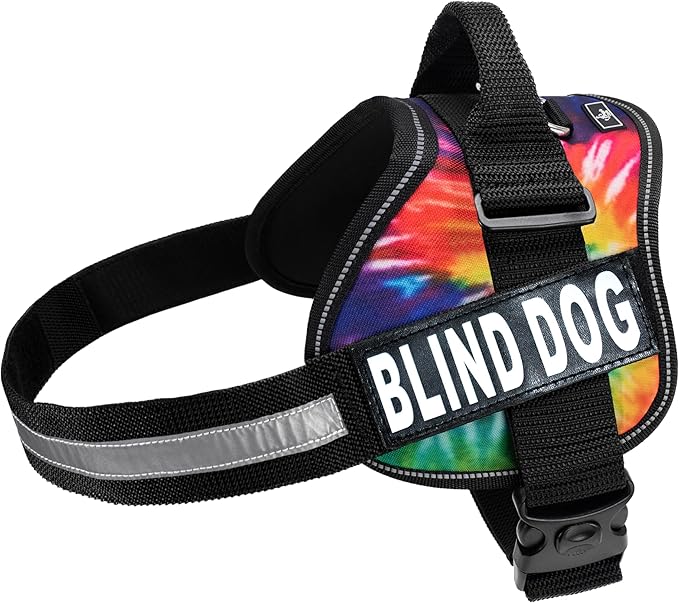 Doggie Stylz Blind Dog Harness No Pull No Escape Dog Vest for Blind Dogs Adjustable Vest with Handle Blind Dog Accessories and Patches for Training and Mobility