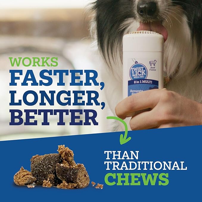 Twist + Lick Well Gel 8 in1 Supplement for Dogs 2.3 oz