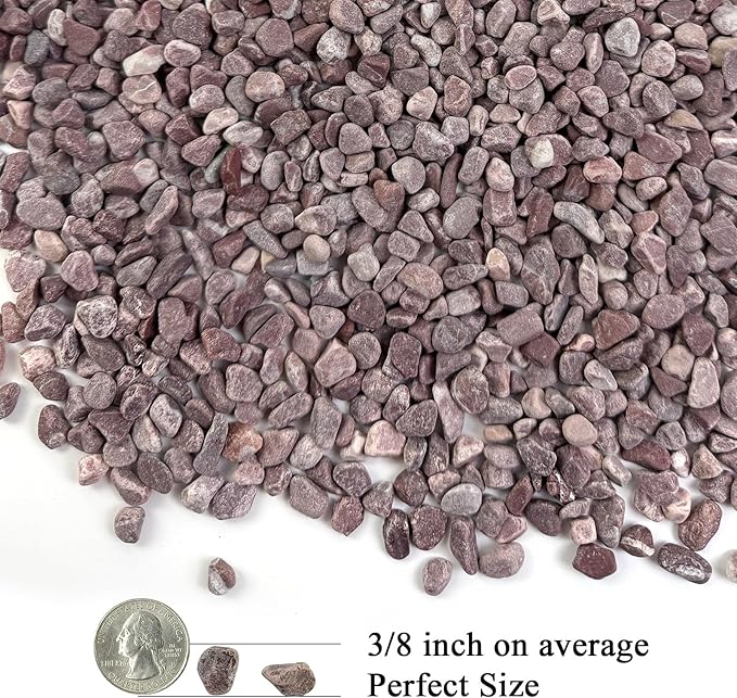 5 lbs Succulent and Cactus Pebbles for Indoor Plants, 3/8 Inch Pea Gravel Decorative Red River Rocks for Plants, Vases, Terrarium, Aquarium, Potted Top Dressing and Outdoor Landscaping Stones