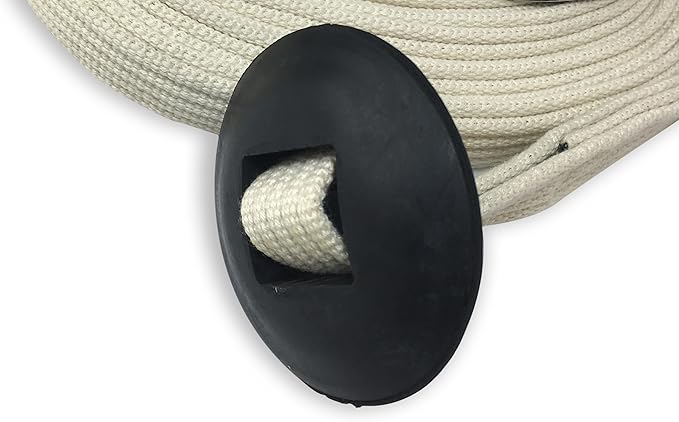 Southwestern Equine Lunge Line for Horses Cotton Horse Lunge Line with Bolt Snap & Rubber Stop (White, 24')