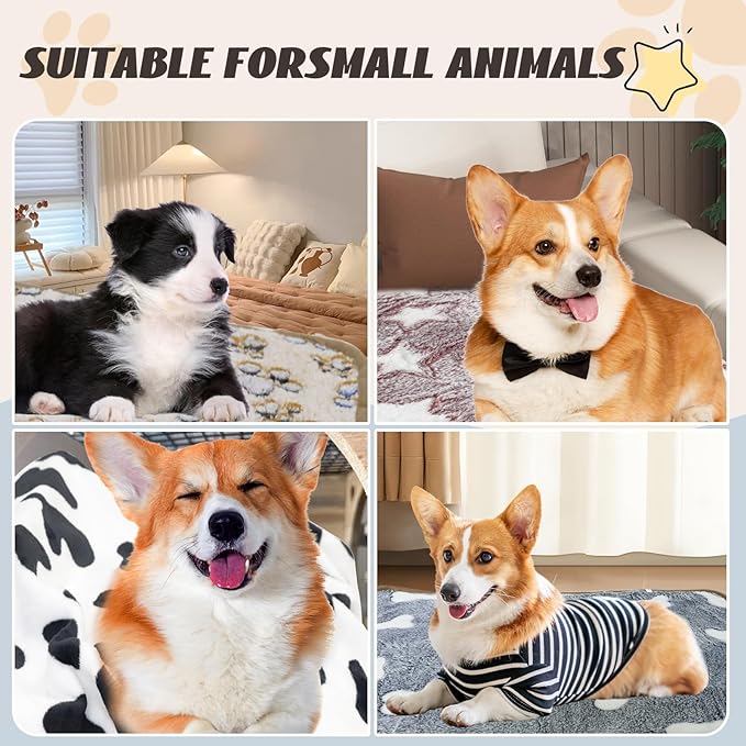 6 Pcs Washable Guinea Pig Blankets Absorbent Small Animal Fleece Bedding Cage Liners Reusable Pet Pee Pad Sleep Mat Pad Cover for Hamster Ferret Rabbit Chinchilla Hedgehog (Black, 24" x 35")