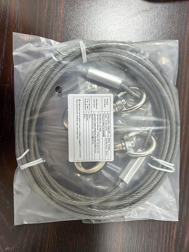 Tie Out Cable for Dogs,50FT Dog Leads,Heavy Duty Tie Out Cable for Large Dogs Up to 125lbs,Durable Dog Runner Tether Line for Outdoor,Yard