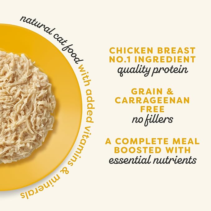 Applaws Vitality Wet Cat Food in Broth, Natural Canned Cat Food, Wet Food for Cats with Added Vitamins and Minerals, Grain Free, Carrageenan Free, Chicken Breast in Broth (24 Count, 2.47 oz Cans)