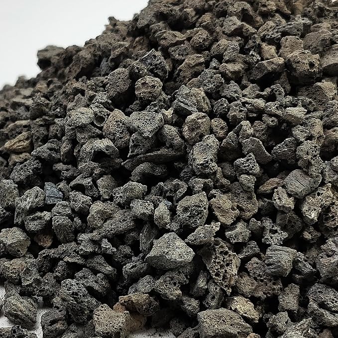 2 lbs Black Lava Rocks for Plants,1/4 Inch Crush Volcanic Rock Pumice Soil Additive for Succulent Aquarium Cactus Bonsai Fire Pits and Garden Landscaping