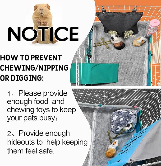 Guinea Pig Bedding, Disposable Guinea Pig Cage Liners, Charcoal Odor Controlling Absorbent Waterproof Pee Pads for Rabbits, Hamster and Other Small Animals. 18''x31'',50 Count