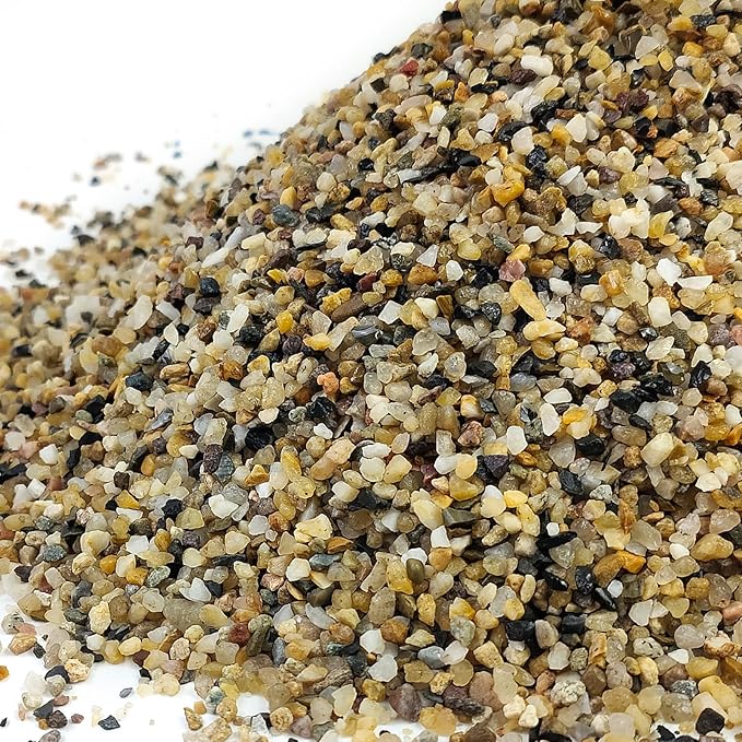 2 lbs Aquarium Sand. 1/16 Inch Coarse Pea Gravel for Fish Tank Substrate, Terrariums, Vase, Plant, Soil Cover and Outdoor Landscaping Small River Stones