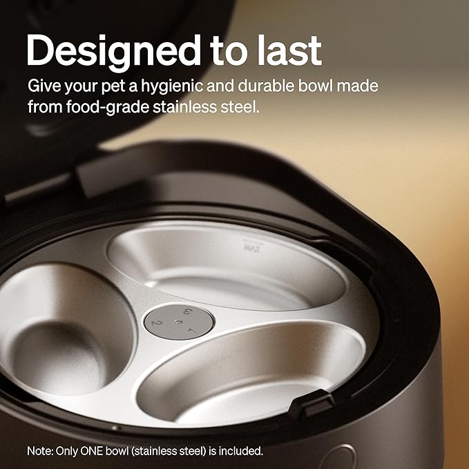 PETLIBRO Automatic Cat Feeder Wet Food with Stainless Steel Bowl, Refrigerated Auto Cat Feeder with Semiconductor Cooling, 3 Fresh Meals for 3 Days, App-Controlled Pet Food Dispenser, Easy to Clean