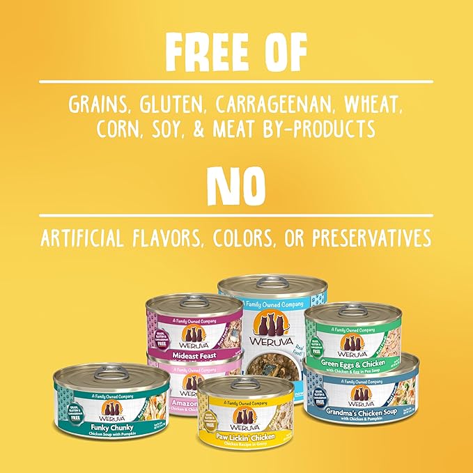 Weruva Classic Cat Food, Wowzer Meowzer Variety Pack, 10oz Cans (Pack of 12)