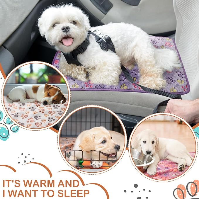 Reginary 4 Pcs Waterproof Guinea Pig Blankets Washable Small Animal Fleece Bedding Absorbent Guinea Pig Cage Liners Reusable Pet Pee Pad Sleep Mat for Hamster Ferret