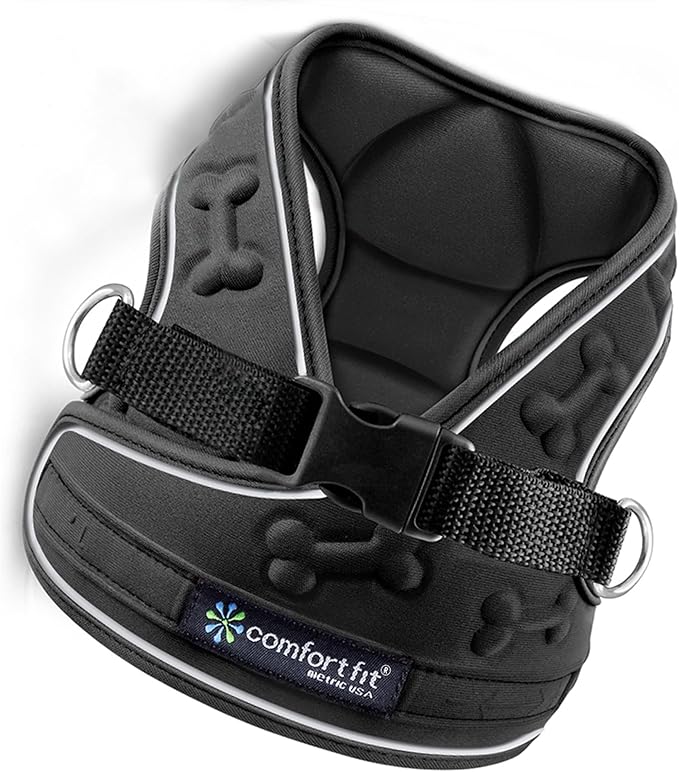 Comfort fit All Weather Step-in Reflective Dog Harness - Adjustable Small Dog Harness Medium Sized Dogs - Soft Padded Easy Walk Dog Vest Harnesses