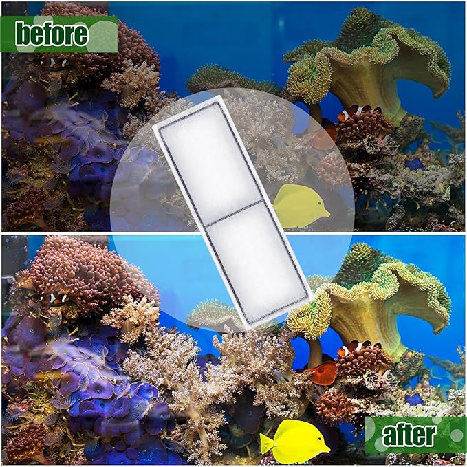 Pangda 8 Pcs Carbon Filter Foam Pad Compatible with U3 Range of Internal Underwater Sponge Aquarium Underwater Filter Accessories for Internal Replacement Aquarium Fish Tank
