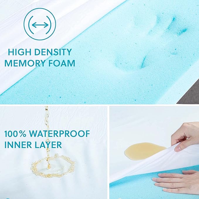 Orthopedic Memory Foam Dog Bed, Cooling Dog Beds for Extra Large Dogs -Waterproof Pet Bed for Crate with Removable Washable Cover, Ideal for Arthritic Dogs, XL(41inch,90Lbs)