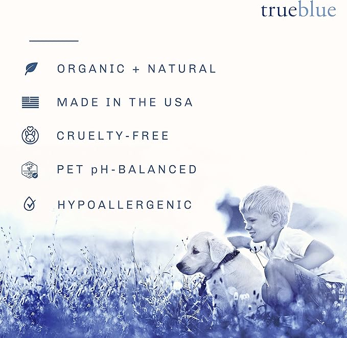 TrueBlue Aloe & Avocado Moisture-Rich Conditioning Dog Crème – Conditioner Cream for Dogs, Puppies - Deodorizing, Moisturizing, Tearless – Toxin Free, Natural Botanical Blend – 12 Fl. Oz.