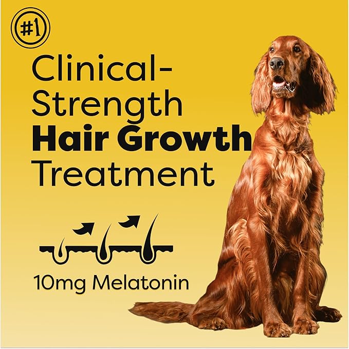Doc Itchy Rejuvenating Hair-Grower Dog Pet Chews | 10mg Melatonin for Dogs | Hair Growth Booster | Senior Dog Energizer | Calming | Medical-Strength | Food Allergy Safe | Vegan | 90 Count