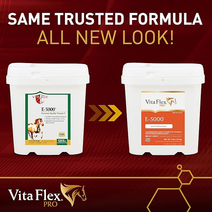 Pro E-5000 Premium Quality Horse Vitamin E, 4 lbs., 128-Day Supply