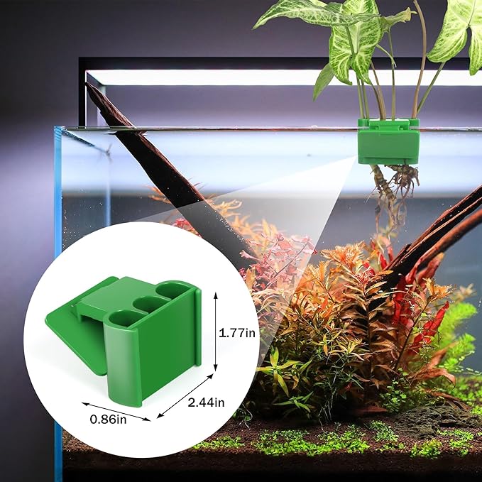 2Pcs 3 Holes Upgraded Aquatic Plant Cup Aquarium Plant Holder for Tank, Hanging Aquarium Plant Holder, Aquarium Aquatic Plant Cultivation, Aquarium Plant Decoration.