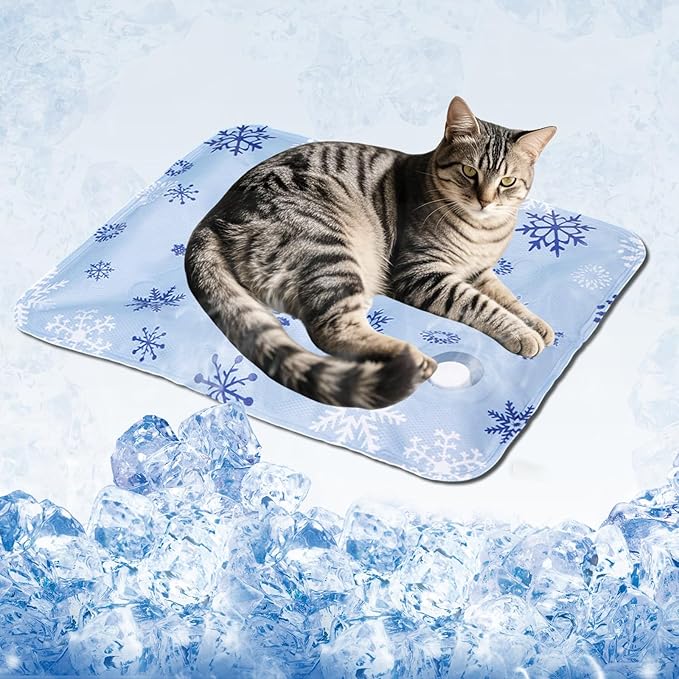 Dog Cooling Mat, Cooling Mat for Dogs & Cats, Provides Instant Relief for Small, Medium, Large Dogs, Washable, Non-Slip Design, Perfect for Hot Summer Days to Keep Pets Comfortable (S 16''*20'')