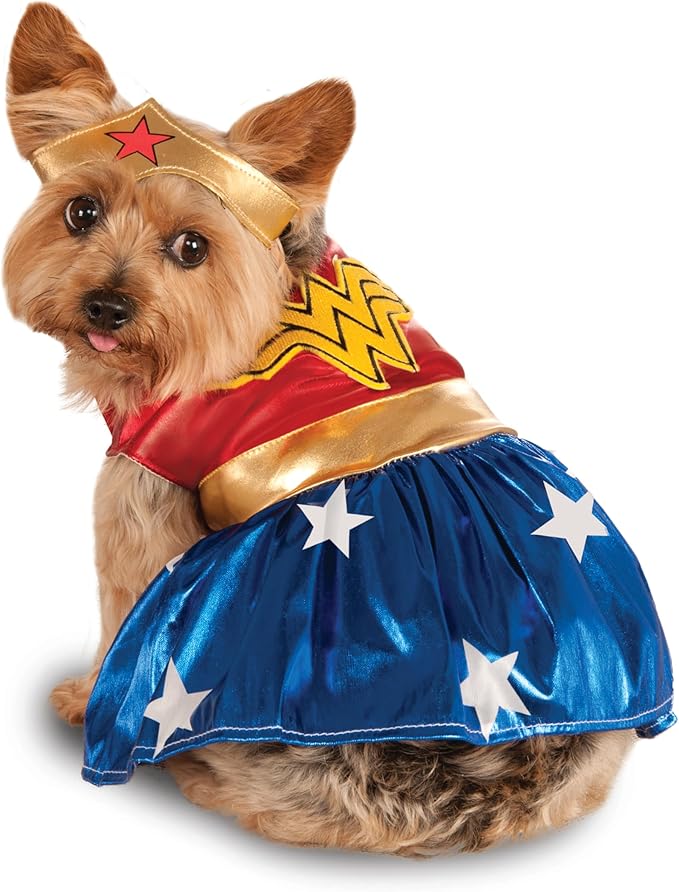 DC Comics: Wonder Woman Pet Costume for For Dogs or Cats by Rubies, XXXL