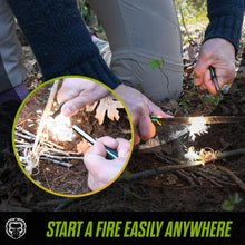 Load image into Gallery viewer, "The Fireline" Bushcraft Survival Knife with 1095 High Carbon Blade Giftset (Black and Green)