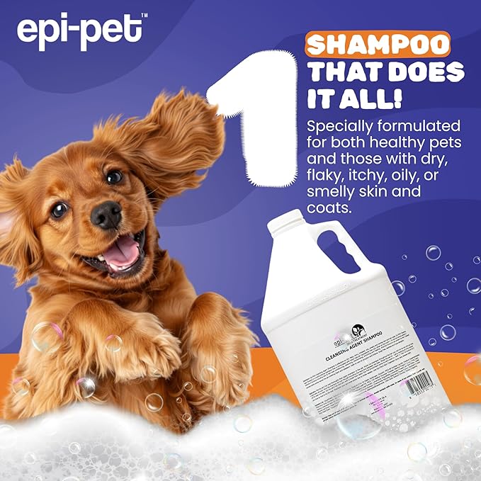 Puppy Safe 6in1 Pet Shampoo, Shampoo for Dogs with Deshedding Coat, Dry Itchy Skin, Hypoallergenic and Sensitive Skin, Scented Vanilla and Lavender (1 Gallon (Pack of 2), 1 Gallon (128 Fl oz))