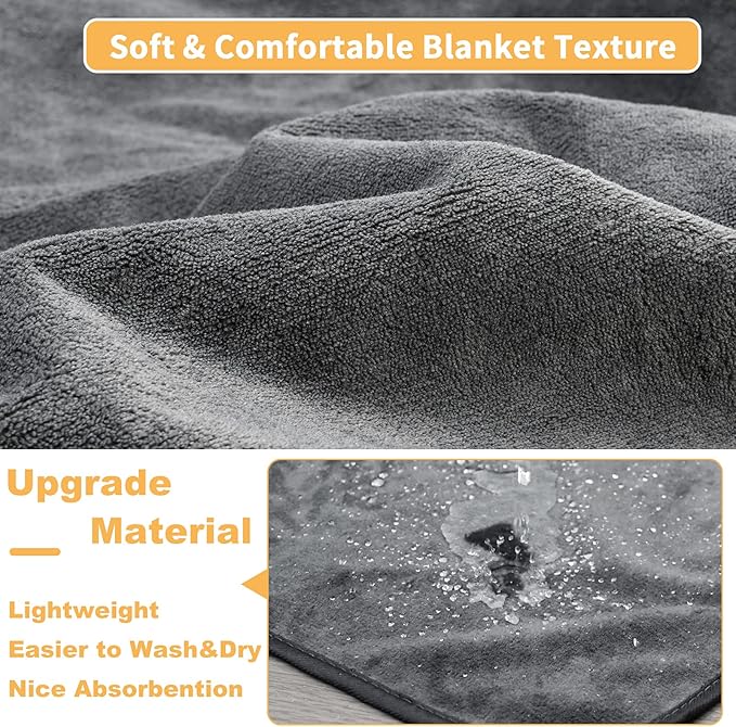 Dog Pee Pad Washable Extra Large, Instant Absorb Thicker Training Pads Non-Slip Pet Playpen Mat, Waterproof Reusable Floor Mat Ideal for Puppy Senior Dog Whelping Incontinence Housebreaking 65x48 Inch