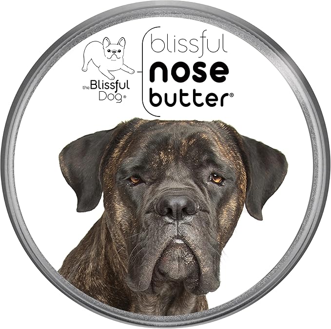 The Blissful Dog Cane Corso Nose Butter for Dry, Cracked Skin, Lick-Safe Dog Nose Balm with Moisturizing Shea Butter, Almond, Olive, and Essential Oils, Pet Supplies, Uncented, 1 oz.