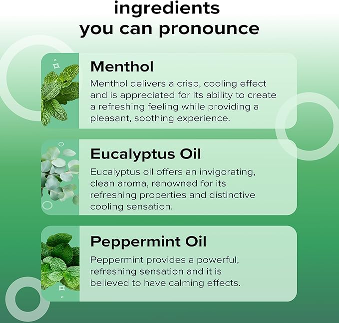 BoomBoom Nasal Stick | Vapor Flow Technology | Cool Refreshing Sensation | Natural Mood Boost | Simple Ingredients | Essential Oils + Menthol Inhaler (Spearmint)