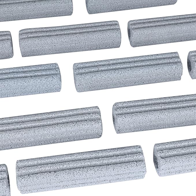 RealPlus Ceramic Bio Filter Media for Aquarium Sump Canister Pond Fish Tank, Vast Surface Area (6.2" Length / 90pcs)