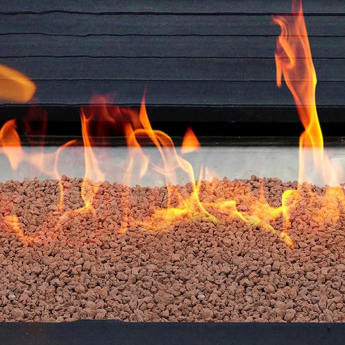 Mr. Fireglass 10 Pounds Red Natural Lava Rock for Indoor Outdoor Gas Fire Pits Fireplaces | Volcanic Lava Stones for Decorating Garden Landscaping, Potted Plants, 0.2"-0.3"