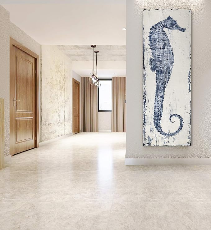 Yihui Arts Hand Painted Seahorse Canvas Art Wall Painting Pictures For Office Decoration