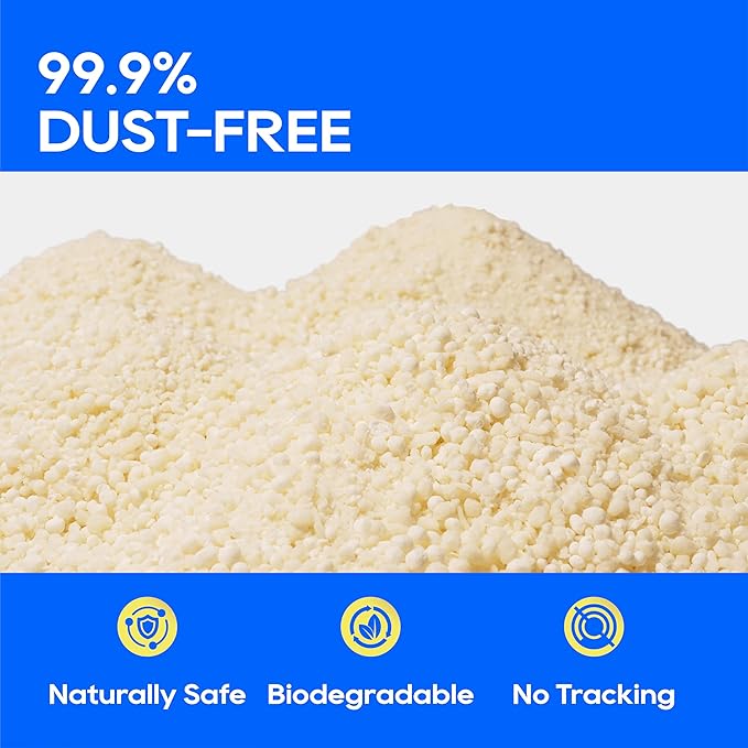 HoneyCare Cassava Cat Litter | Natural Plant-Based Litter | Quick Clumping & Low Dust | Superior Odor Control | Sustainable & Flushable Formula | 24-lbs Value Pack (6 lbs x 4)