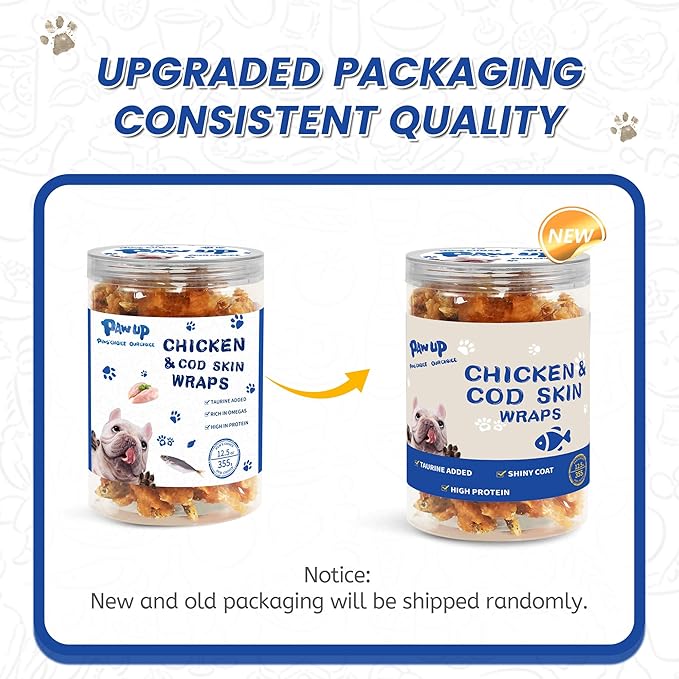 Dog Treats Chicken & Fish, High in Protein and Omega-3, for Large Small Dogs, 10.5 oz