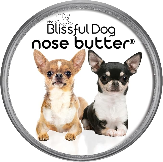 The Blissful Dog Smooth Coat Chihuahua Nose Butter for Dry, Cracked Skin, Lick-Safe Dog Nose Balm with Moisturizing Shea Butter, Almond, Olive, and Essential Oils, Pet Supplies, Uncented, 2 oz.