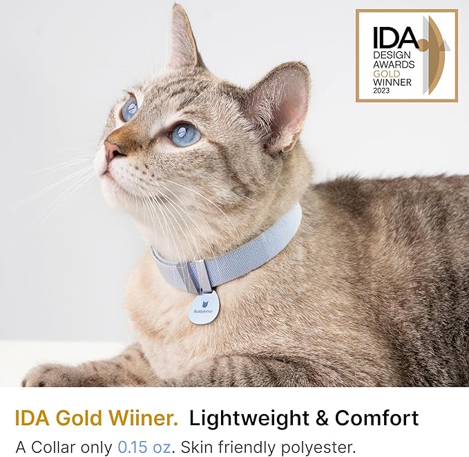 Safety Cat Collar Pro - U.S. IDA Gold Awarding Design, Elastic Quick Release Cat Collar with Buckle Non Breakaway - Lightweight for Kitten All Small Large Cats (Vivid Red, S 5.9-11.8")
