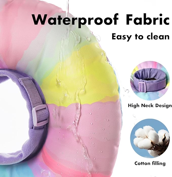 EWES Cat Cone Collar Soft L Size,Alternative Neck Cones to Stop Licking,Comfy Elizabethan Collars After Surgery Neuter,Donut Collar for Pet Cat Dog Kitten e Collar Recovery Shame