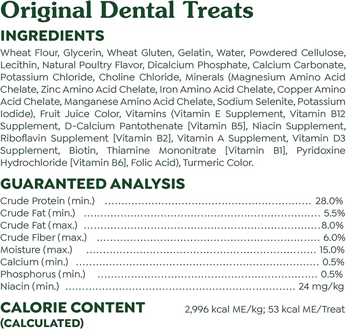 Greenies Original Large Dental Dog Treats, 12 oz. Pack (8 Treats)