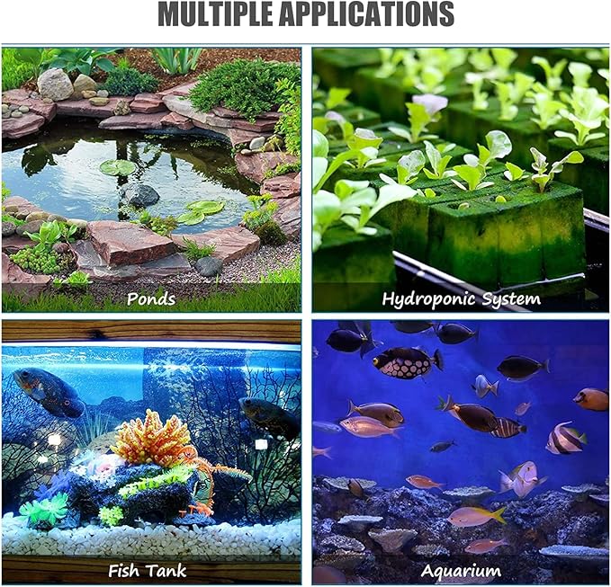 LOGOFUN 4 Pcs Aquarium Bonsai Tree Artificial Water Plant Fish Tank Decorations (Deep Green)