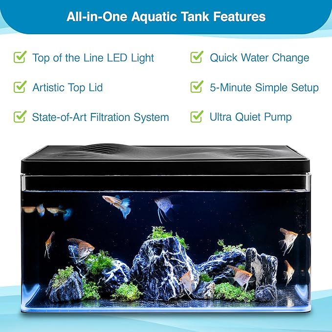 Harmony Aquatic Tank by Clairnara - Harmony Legend - iF Design Award Winning 10 Gallon All-in-One Aquarium